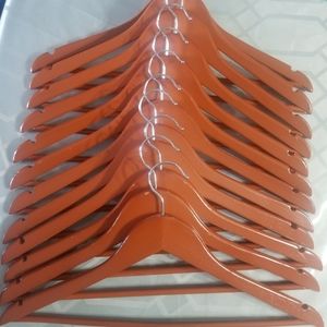 Lot of 12 wooden hangers